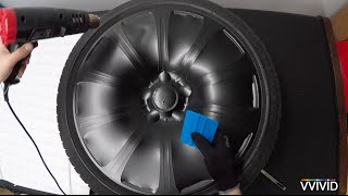 VVIVID Vinyl  How To Vinyl Wrap Car Rims easily [upl. by Ewer]