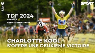 Tour de France Femmes  au sprint Charlotte Kool s’offre une deuxième victoire d’étape [upl. by Gnut]