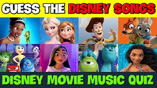 Guess The DISNEY SONGS  Disney Movie Music Quiz  Frozen Toy Story Encanto Moana Zootopia [upl. by Siwel234]