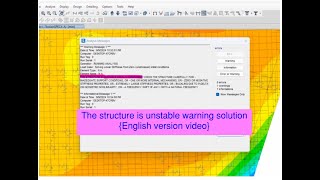 How to solve The structure is unstable or ill conditioned warning in CSI safe English version [upl. by Drannek596]