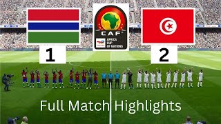 Gambia vs Tunisia AFCON 2025 qualifiers  Tunisia overcome Gambia 21 with Romdhane winner [upl. by Nevil369]