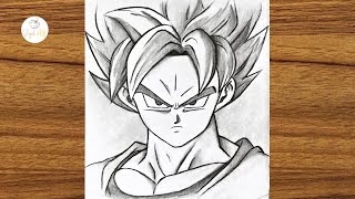 How To Draw Goku Super Saiyan blue  Easy drawing ideas for beginners  Beginners drawing [upl. by Chiang]