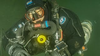 Underwater exploration diving Piquette mine with Kiss Side Kick Rebreather 04092017 [upl. by Harlie]