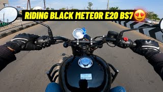 New Meteor 350 Custom Black Ride🔥  2024 Royal Enfield Meteor 350 BS7 [upl. by Altheta528]