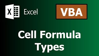 6 Cell Formula Types  EXCEL VBA  COMPLETE EXCEL TUTORIALS [upl. by Nodroj12]