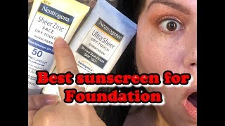 NEUTROGENA SHEER ZINC FACE SUNSCEEN VS ULTRA SHEER SUNSCREEN [upl. by Madaras]