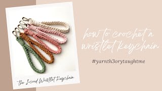 DIY  Crochet Wristlet Keychain  Crochet Tutorial  Crochet for Beginners [upl. by Aisenat]