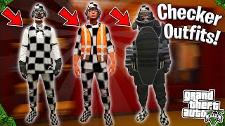 GTA 5 ONLINE How To Get Multiple Modded Checkerboard Outfits Fast Under 7 Minutes [upl. by Ymaral]