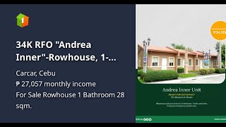 34K RFO quotAndrea InnerquotRowhouse 12BR in Carcar City [upl. by Kathy481]