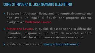 Impugnazione licenziamento [upl. by Eladnyl942]