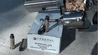 FBI load 38 Special P 158gr Semi Wad Cutter Hollow Point [upl. by Sloan547]