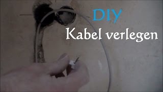 How to Stromkabel verlegen und verspachteln verputzen  Kabel verlegen einputzen [upl. by Schonfeld]