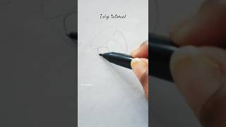 Tulip tutorial how to draw tulip urownspace ytshorts flowers flower tutorial [upl. by Eahsal126]