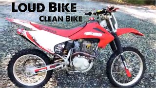 Crf150f Rev Limiter and JFG Race Exhaust [upl. by Ylrrad]