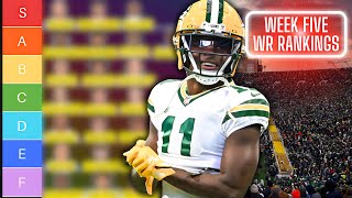 Wide Receiver Rankings Tiered for Week Five of 2024 Fantasy Football Who is 1 JJettas Chase [upl. by Onabru]