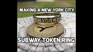 Making a New York City Subway Token Ring  NYC [upl. by Travax]