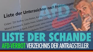 AFDPARTEIVERBOT – NAMENSLISTE DER ANTRAGSTELLER 3 grüne quotStarsquot amp 110 Hinterbänkler inkl Download [upl. by Novaj31]