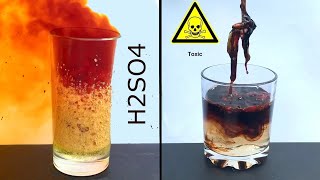 ⚠ Top Crazy Sulfuric Acid Experiments 💛 [upl. by Lesde]