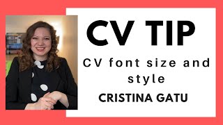 How to write CV font size and style CV Tips [upl. by Michail]