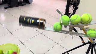 Tennis ball tosser diy rev2 speed adjusted [upl. by Sesmar145]