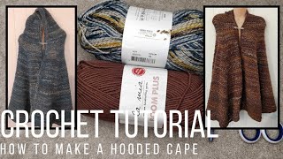 How to crochet a hooded cape [upl. by Ahsiner]