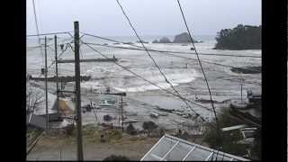 Tsunami at Cape Hirota near Rikuzentakata Iwate Prefecture [upl. by Airotcivairam]