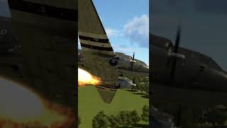 C47 cargo plane crash lands after being set on fire shorts airplane crash [upl. by Scheck]