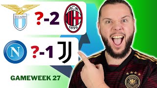 Serie A Gameweek 27 Predictions amp Betting Tips  Lazio vs AC Milan [upl. by Pincas]