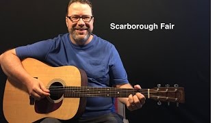 Scarborough Fair acoustic guitar tutorial [upl. by Leia]