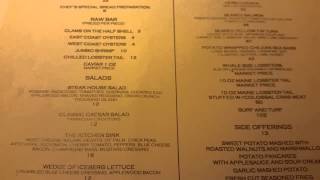 Old Homestead Steakhouse Menu  Borgata Atlantic City [upl. by Akeemaj119]