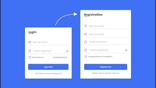 Responsive Login and Registration Form in HTML CSS amp JavaScript [upl. by Anilok]