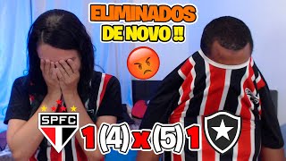 REACT SAO PAULO 1 4X5 1 BOTAFOGO  ELIMINADOS NOVAMENTE 🤬🤬🤬 [upl. by Elisha547]