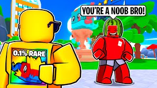 Pretending to be a Noob in Battle Pets Tower Defense on Roblox [upl. by Schalles720]