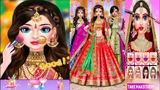 South Indian makeup Indian wedding dress up beautiful wedding new girl makeover video stylish Raj [upl. by Eatnoled]