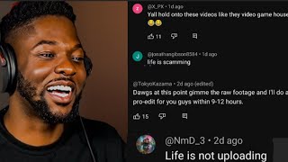 RDC Goes Through Comments On The Gaming channel 😂 [upl. by Attelliw]