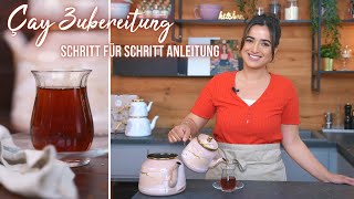 Çay Türkischer Tee Zubereitung  Schritt für Schritt Anleitung von Kiki [upl. by Schaumberger461]