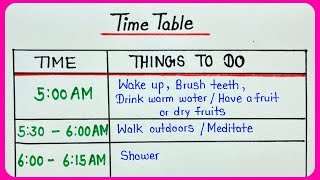 Best timetable for every students  Morning to day routine  Study timetable [upl. by Cotsen]