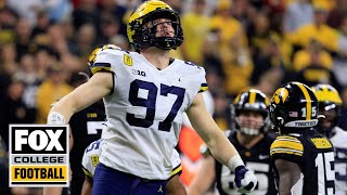 Aidan Hutchinson Michigan’s defense dominates Iowa in Big Ten championship win 423  CFB on FOX [upl. by Mundy]