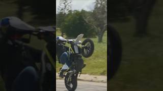 Husqvarna 701 Supermoto Second Gear Wheelie wheeliepractice bikelife supermoto [upl. by Enyamrahs]