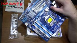 Unboxing  Placa mãe  Gigabyte GAB75D3H [upl. by Ueihtam]