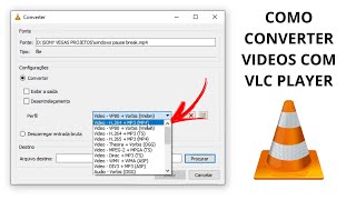 Como CONVERTER Ou COMPRIMIR Videos Com VLC Media Player  MP4 AVI MKV Etc [upl. by Ahsym]