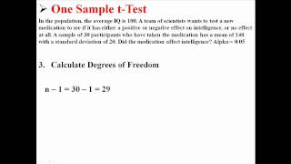 One Sample tTest [upl. by Hnim]