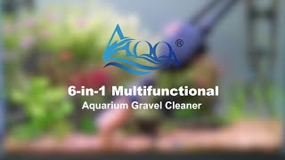 AQQA Aquarium Vacuum Gravel Cleaner Electric Fish amp Turtle Tank Water Changer [upl. by Mutua]