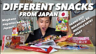 EATING DIFFERENT SNACKS FROM JAPAN  GASTOS REVEAL  MULTIPLE ENTRY VISA [upl. by Notsrik]