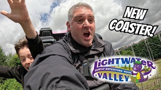 Riding Lightwater Valleys NEW Roller Coaster  Rocket Rollercoaster [upl. by Alfons]