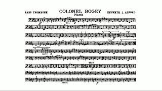 Colonel Bogey March by Kenneth J Alford  bass trombone [upl. by Elgar]