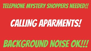 SIDE HUSTLE TELEPHONE MYSTERY SHOPPERS NEEDED BACKGROUND NOISE IS OKAY [upl. by Ackley669]