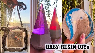 4 EASY RESIN DIYs TO MAKE FOR CHRISTMAS GIFTS [upl. by Irrabaj642]