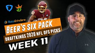 DRAFTKINGS NFL 2020 WEEK 11 PICKS  The Daily Fantasy 6 Pack [upl. by Otreblada425]