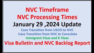 NVC Processing Times As of January 29 2024  February Visa Bulletin  January NVC Backlog Report [upl. by Morie876]